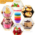 Fodere per cupcake al forno in silicone 24pcs